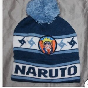Naruto Blue Knit Beanie with Pom Pom
